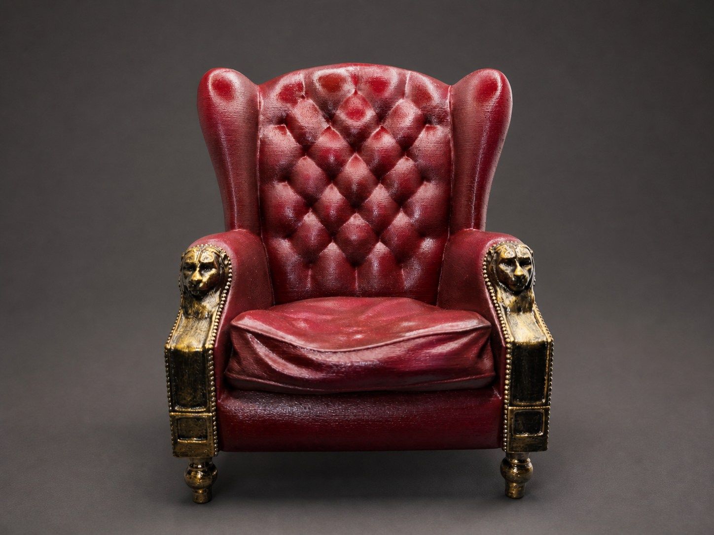 Sillón en miniatura impreso en 3D y pintado artesanalmente por BUR3D